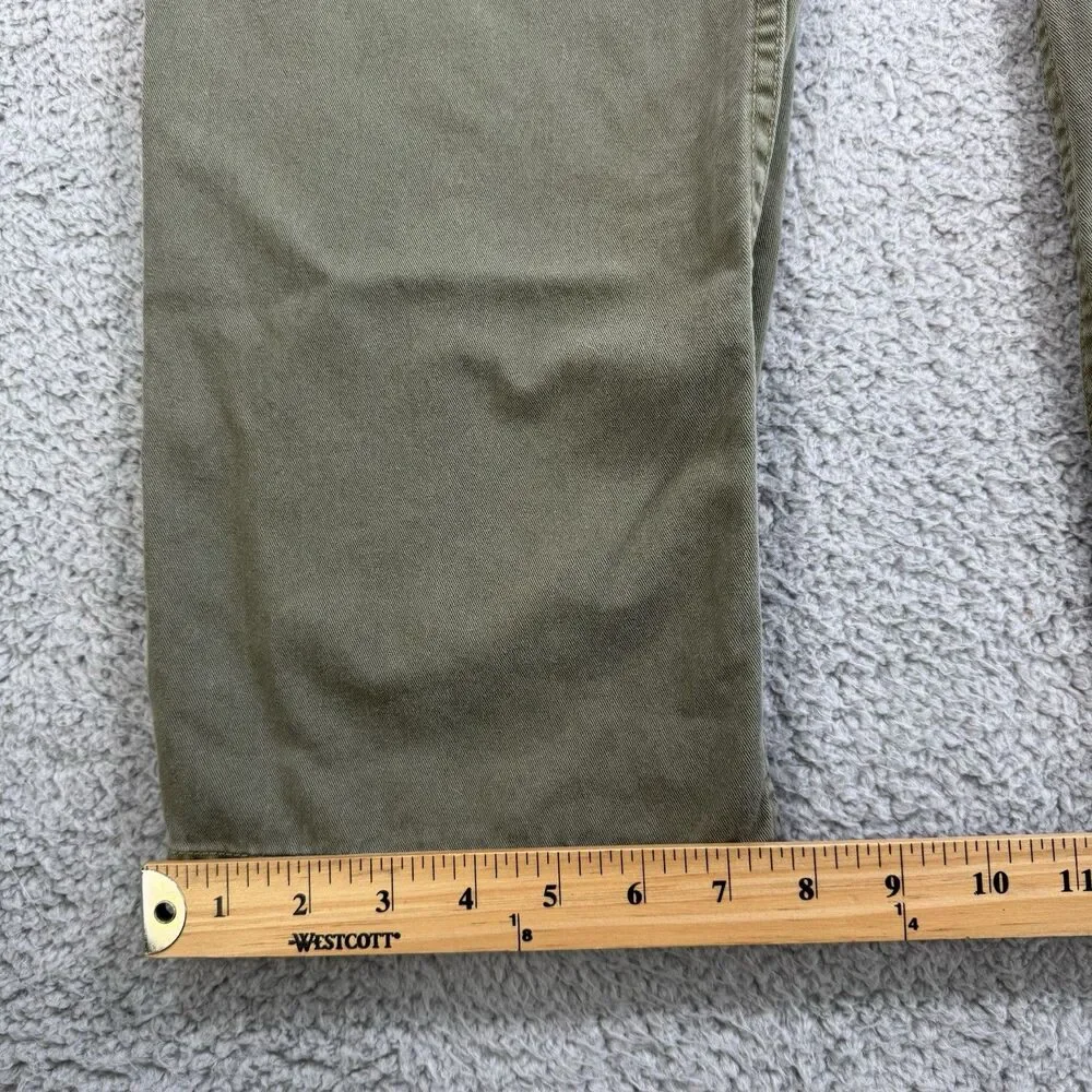 S Polo Ralph Lauren Pants Mens 34x30 Green 650 Straight Leg‎ Chino Flat Front